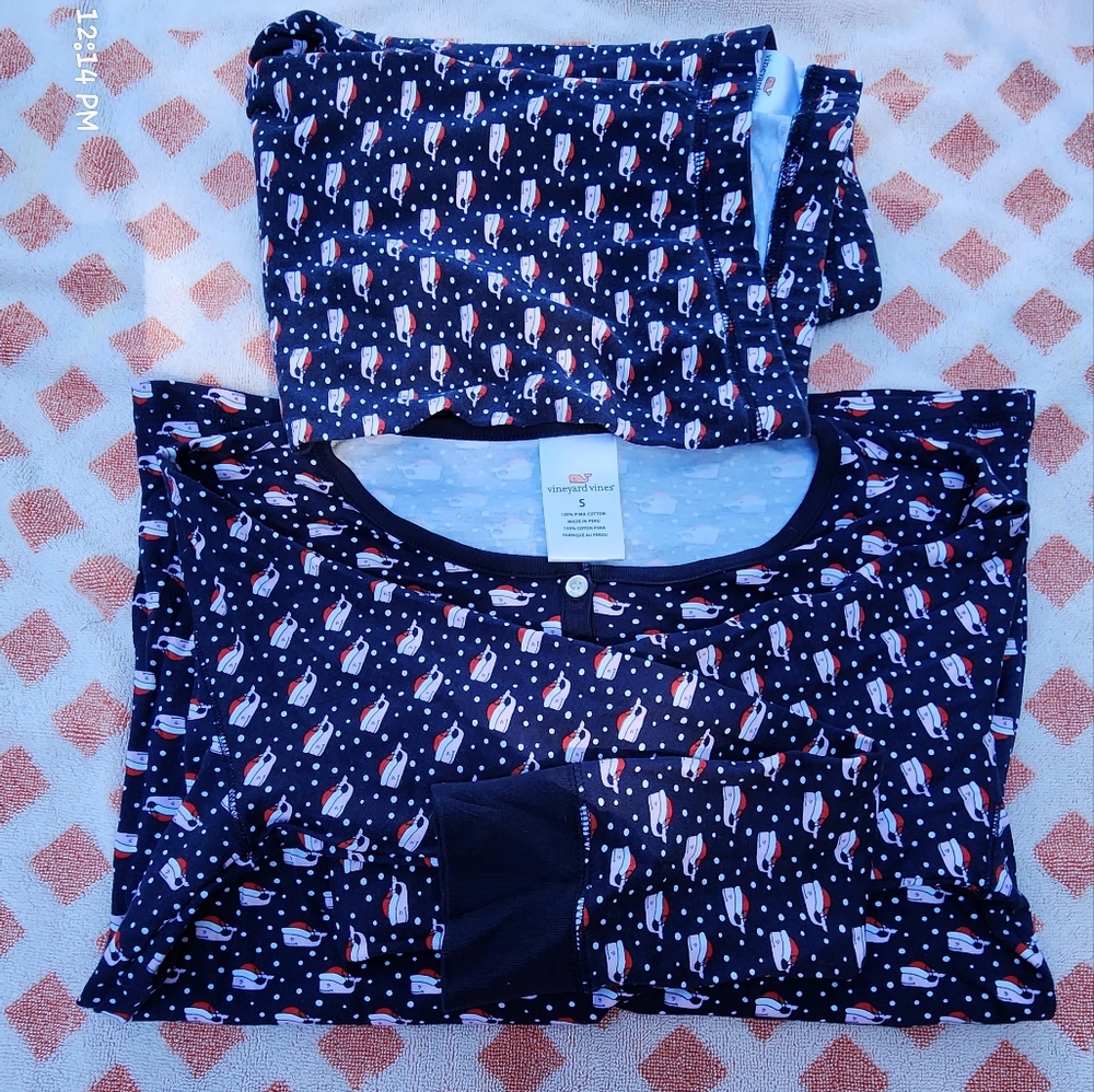 Vineyard Vines cotton pajama set womens small